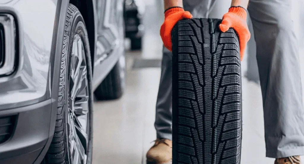 Car tyres prepared for hot-weather driving in Dubai